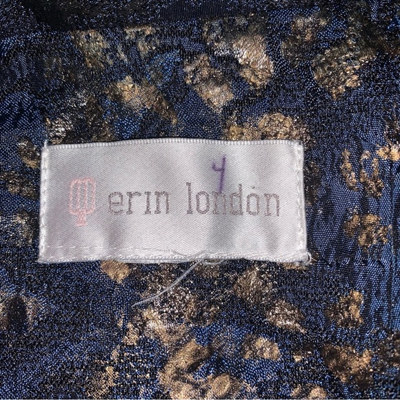 Erin London Blue and Gold Women's Jacket - Picture 4 of 12